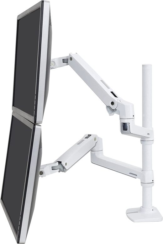 Ergotron – LX Vertical Stacking Dual Monitor Arm, VESA Desk Mount