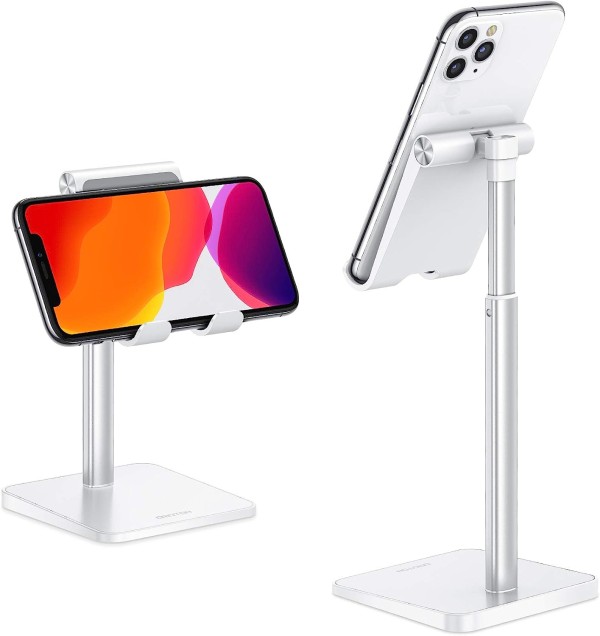 Cell Phone Stand, OMOTON Adjustable Angle Height Desk Phone Dock Holder 