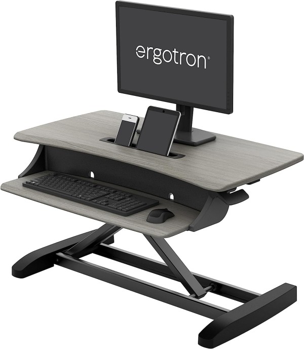  Ergotron – WorkFit-Z Mini Small Standing Desk Converter, Laptop Sit Stand Desk Riser for Tabletops and Home Office