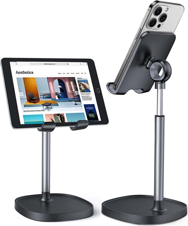  LISEN Cell Phone Stand, Angle Height Adjustable Phone Stand for Desk