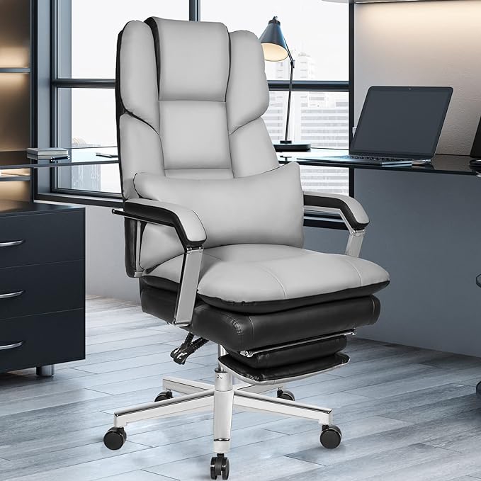SeekFancy Reclining Office Chair with Footrest