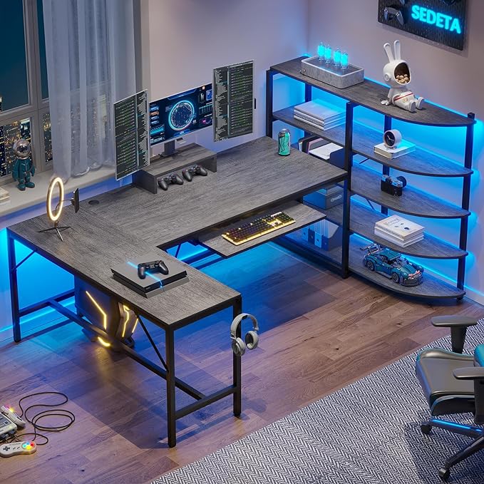 SEDETA U Shaped Computer Desk For Home Office